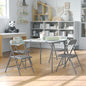 Flash Furniture Mindy Kids 5-Piece Folding Table and Chairs Set for Daycare and Classrooms, Children's Activity Table and Chairs Set, Black