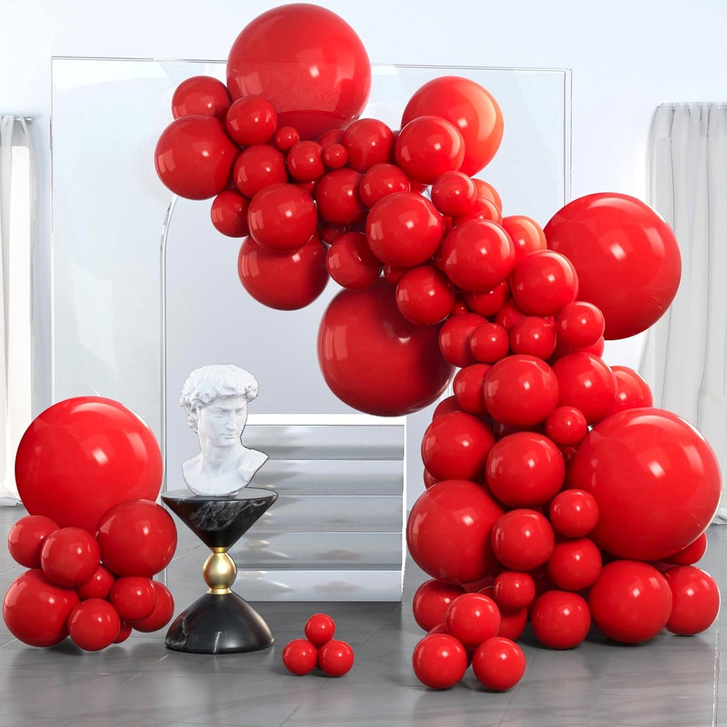 PartyWoo White Balloons 140 pcs Different Sizes of 18 12 10 5 Inch White Balloons Arch Kit Garland for Wedding Baby Shower Birthday Bridal Shower Graduation Engagement Party Decorations White-Y13