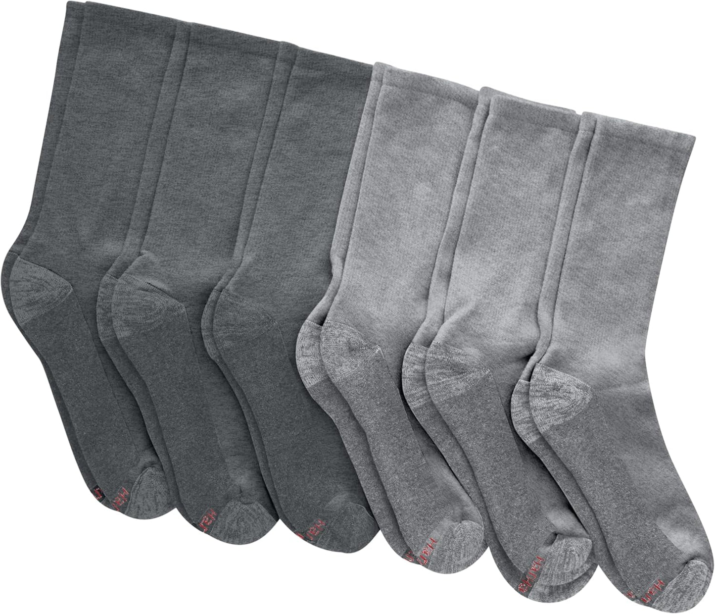 Hanes Herren Crew-Socken Max Cushioned, feuchtigkeitsableitend mit Geruchskontrolle, Multipack