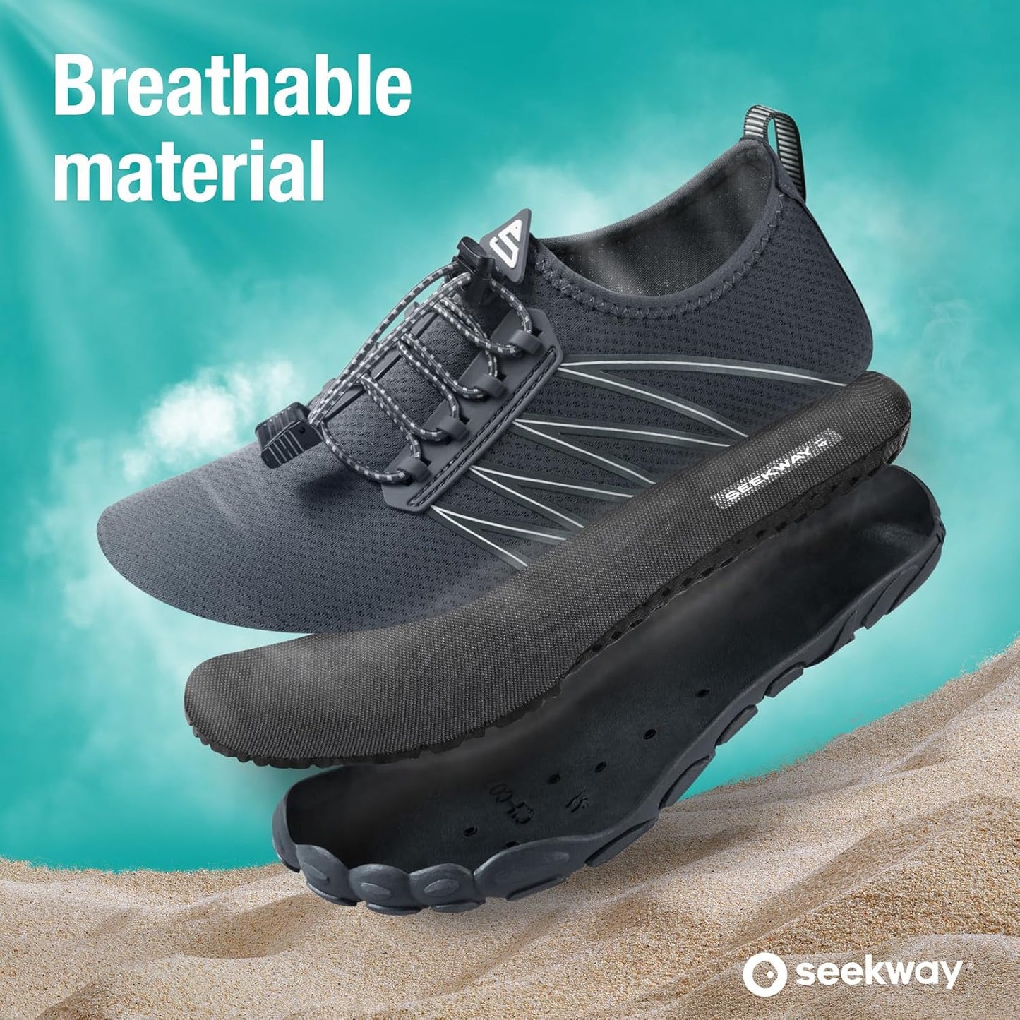SEEKWAY Wasserschuhe Herren Damen Erwachsene Quick-Dry Badeschuhe Barfußschuhe für Strand Schwimmen Fluss Pool See Wandern Kajak Surfen