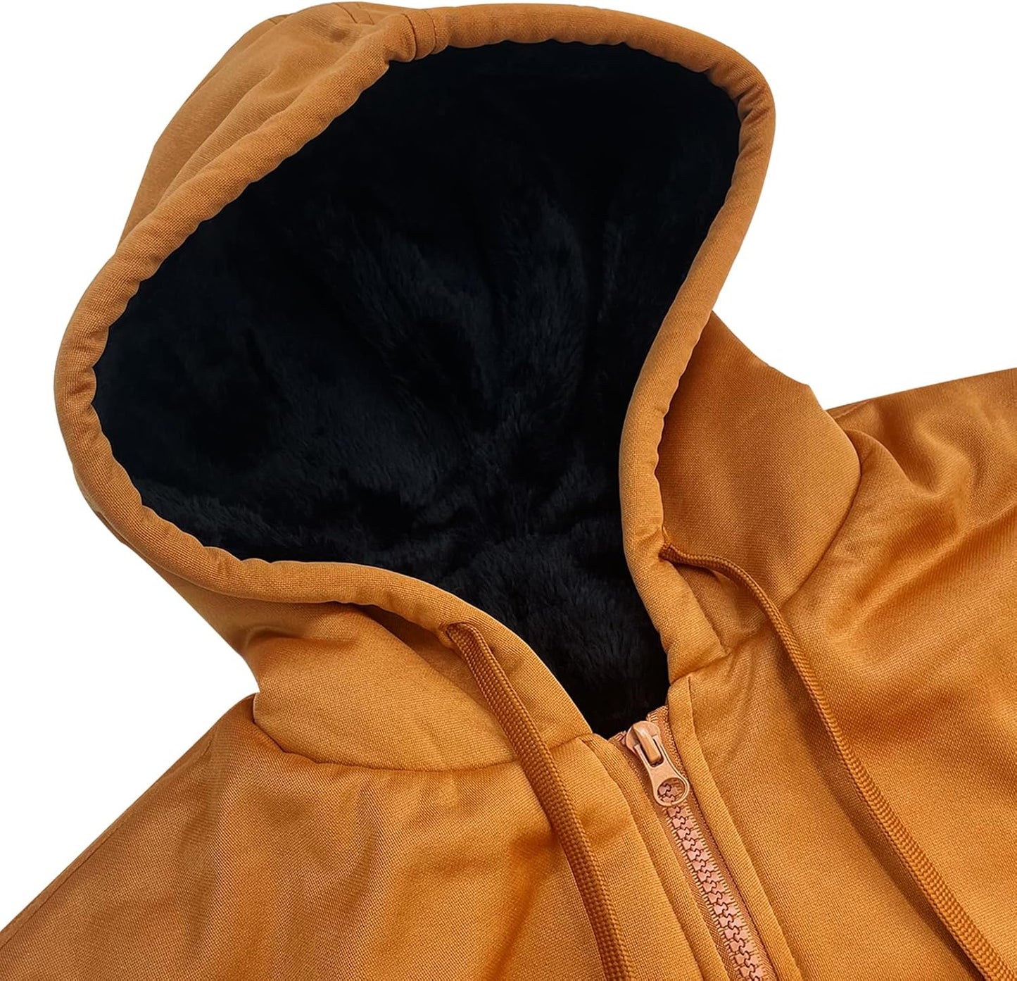 Herren-Hoodie, schweres Fleece-Futter, verdickt, warm, mit Kängurutasche für Outdoor und Freizeit