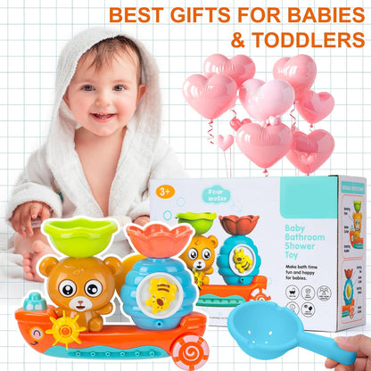 Badespielzeug für Kleinkinder, Badespielzeug Baby, Badespielzeug für Kinder, Wasserspielzeug Badewanne für Mädchen Jungen Geschenke, Kleinkind Spielzeug, Sensorisches Spielzeug für Kleinkinder