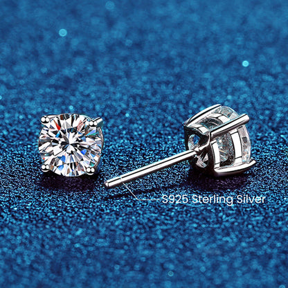 Sereney Dance Ohrringe 925 Sterling Silber Halo Stecker Hypoallergene Ohrringe für Damen, CZ 8 mm Runde Zirkonia Ohrstecker Ohrringe für Herren