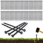 2-Inch x 100 FT Landscape Edging Border with 150 Stakes, Plastic Edging for Landscaping Garden Edging Border, Flexible Landscaping Edging for Garden Flower Beds Yard Lawn Pathway Paver (Black)