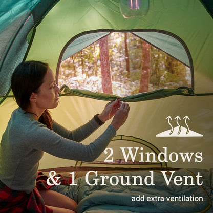 Coleman Sundome Camping Tent with Rainfly, 2/3/4/6 Person Tent Sets Up in 10 Mins, Weatherproof Shelter for Camping, Festivals, Backyard, Sleepovers, & More