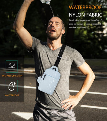 Mini-Slingbag für Damen und Herren, kleine Umhängetasche, lässige, trendige, wasserdichte Brusttasche für Reisen