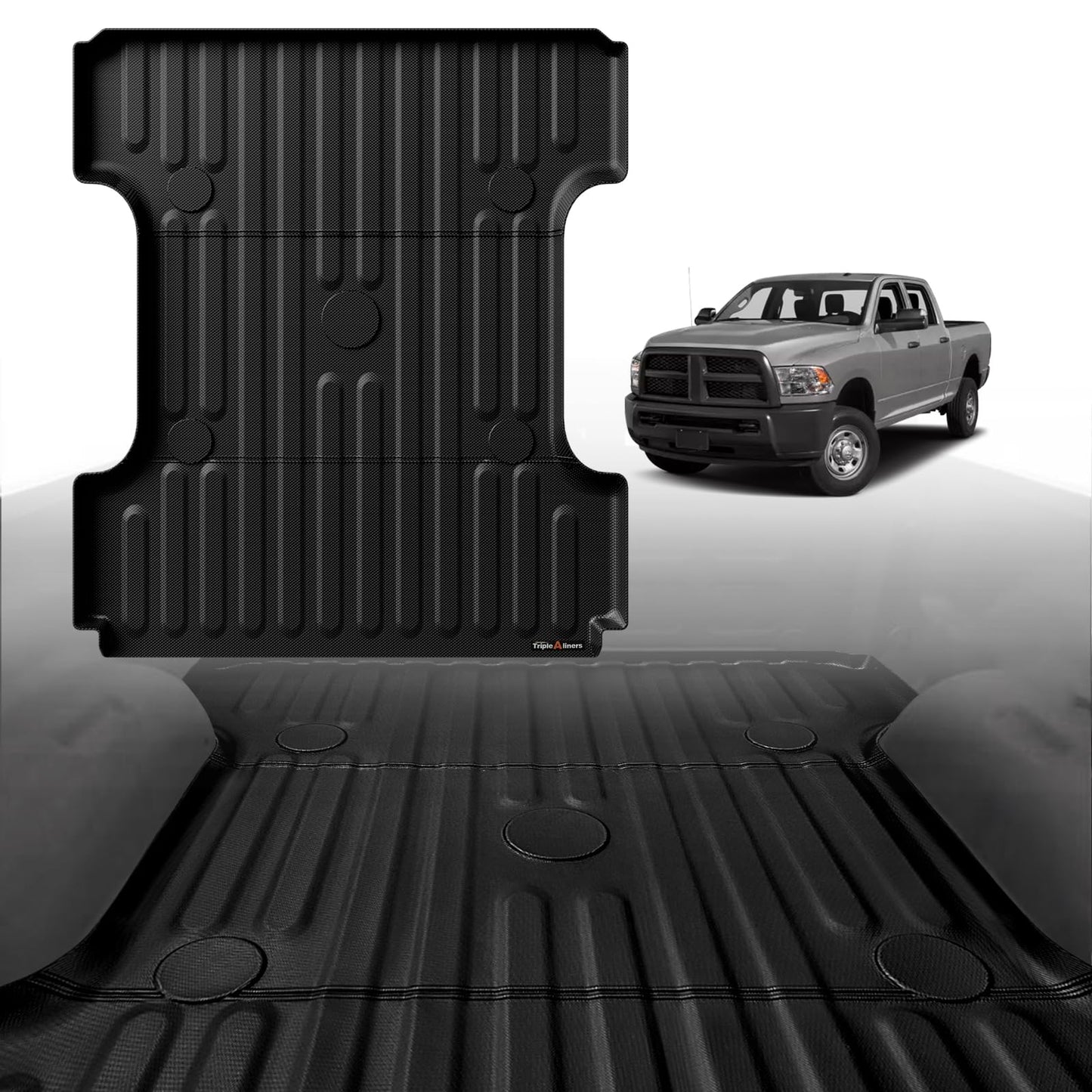 TripleAliners Truck Mat Compatible with 2019-2026 Chevy Silverado 1500 / GMC Sierra 1500 6.6FT Accessories, Truck Bed Mat Heavy Duty Custom Fit All Weather Protection TPE Pickup Liner, Standard Bed