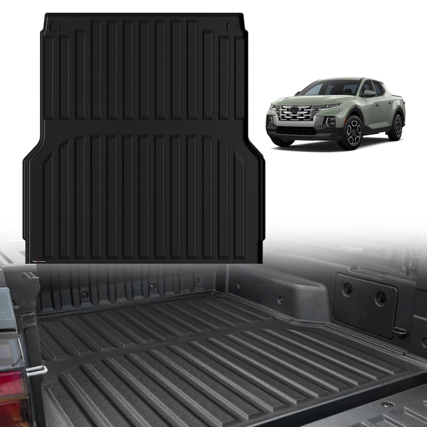 TripleAliners Truck Mat Compatible with 2019-2026 Chevy Silverado 1500 / GMC Sierra 1500 6.6FT Accessories, Truck Bed Mat Heavy Duty Custom Fit All Weather Protection TPE Pickup Liner, Standard Bed