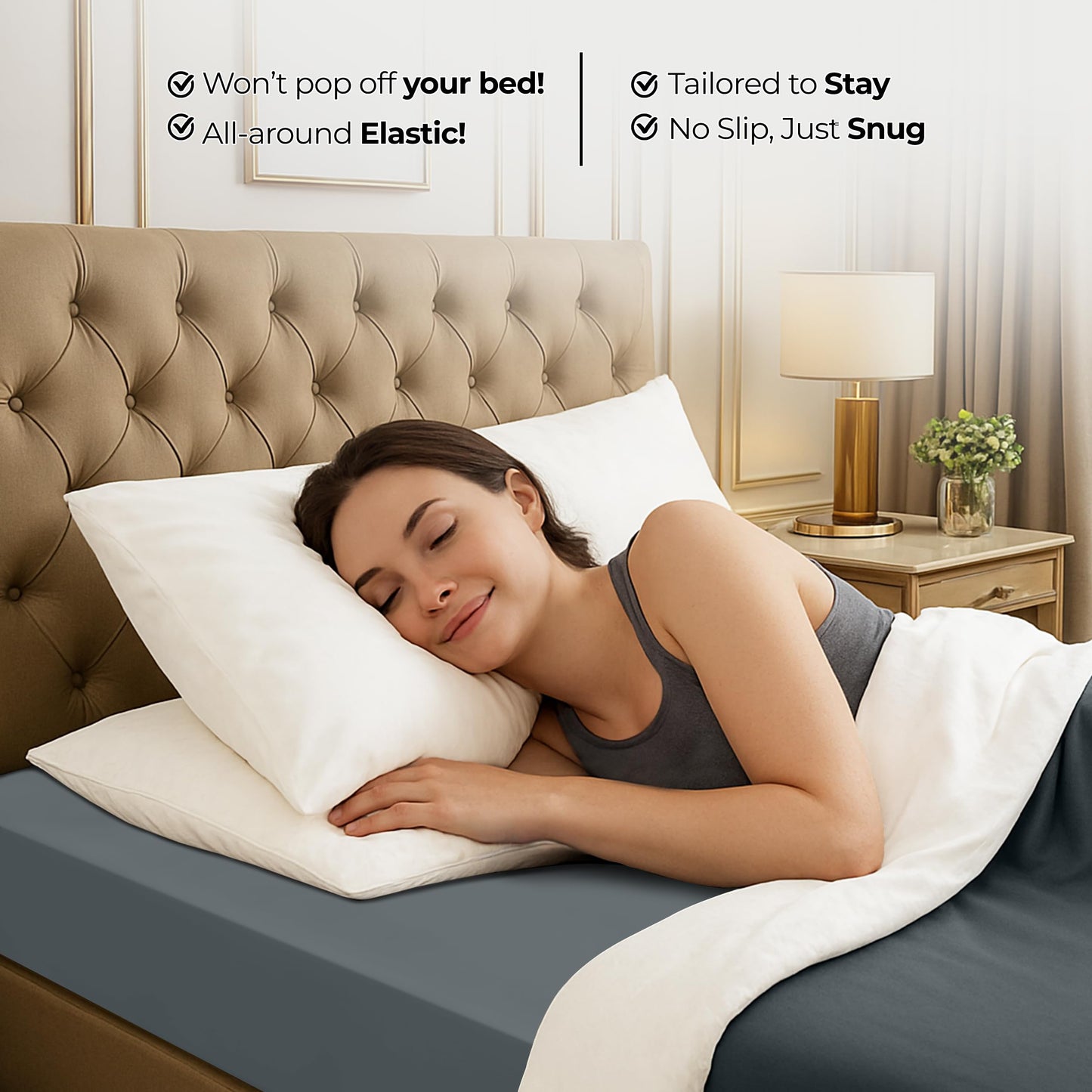 Utopia Bedding Queen Fitted Sheet - Bottom Sheet - Deep Pocket - Soft Microfiber - Shrinkage and Fade Resistant - Easy Care -1 Fitted Sheet Only (Grey)