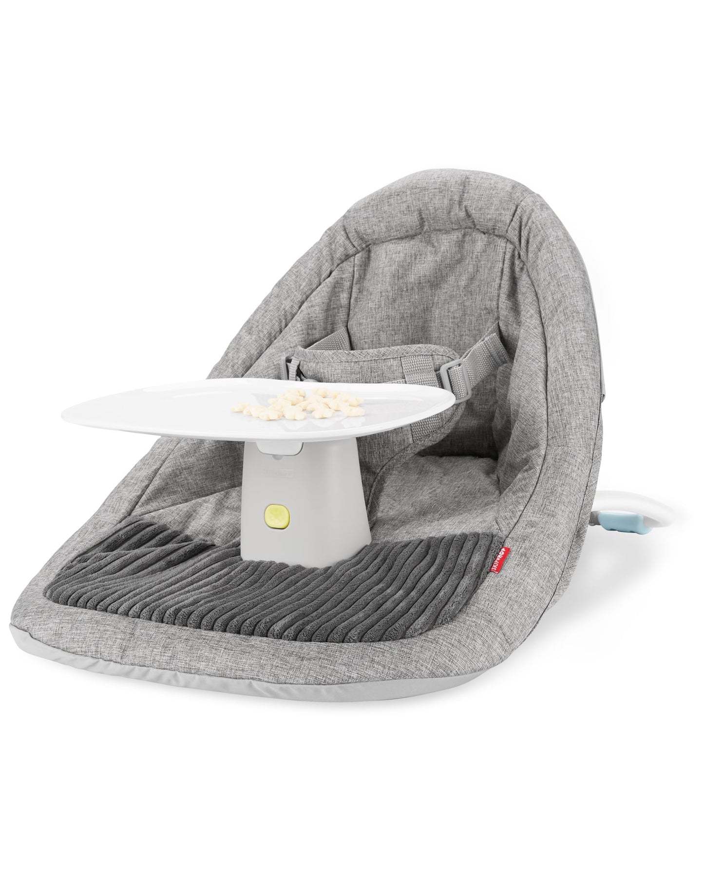 Skip Hop Baby Ergonomischer Aktivitäts-Bodenstuhl für aufrechtes Sitzen, leicht und reisefreundlich, Silver Lining Cloud Grey, Alter 0+