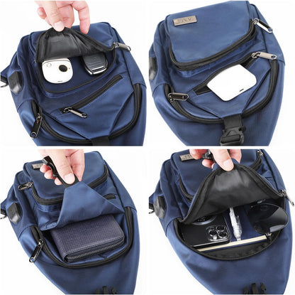 AMJ Sling Bag für Wandern und Outdoor, Umhängetasche, Reise-Brusttasche Daypack für Damen & Herren