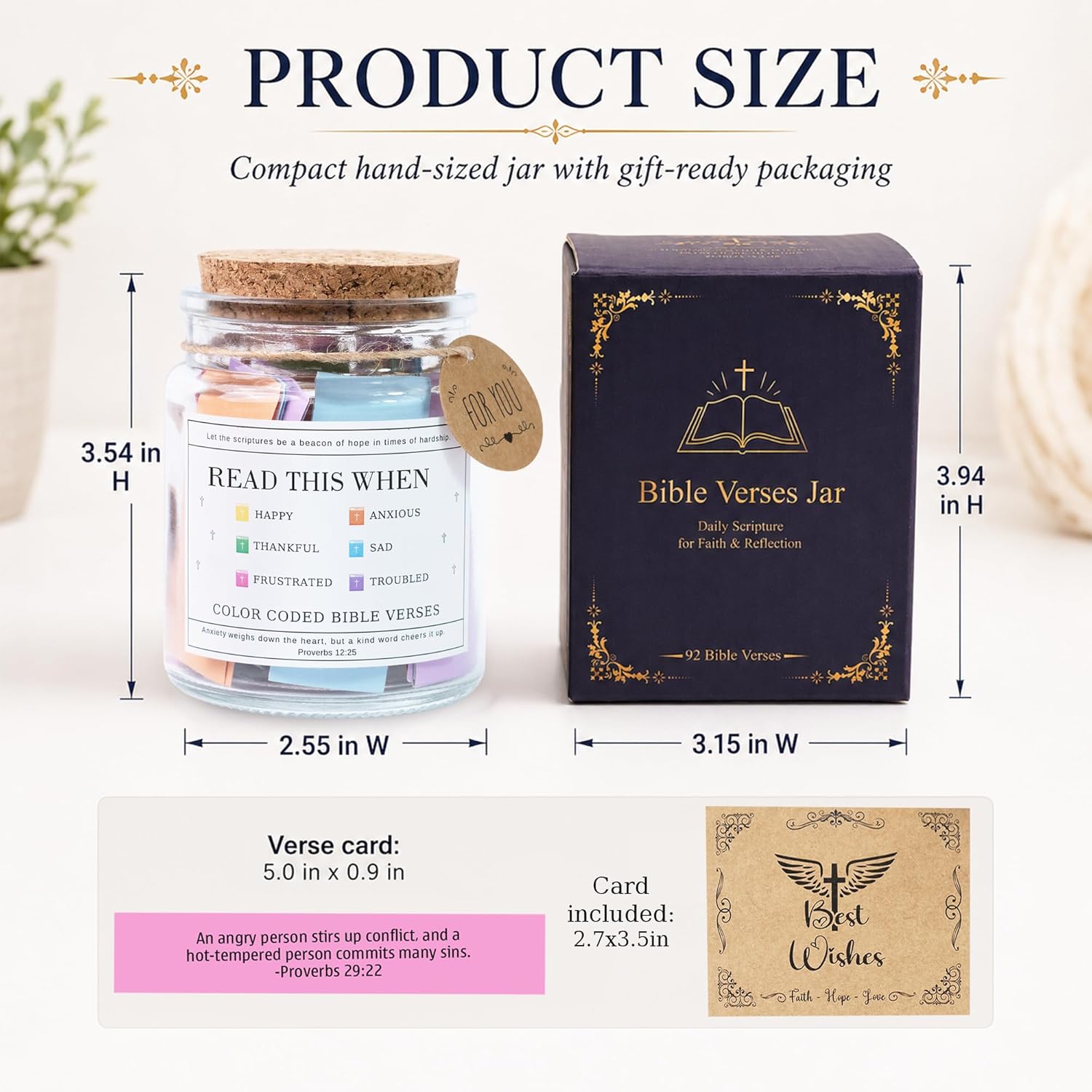 Read This When Bible Verses Jar – Birthday Gifts for Women, Christian Gifts for Women, Graduations Gift for Her, Fathers Day Gift