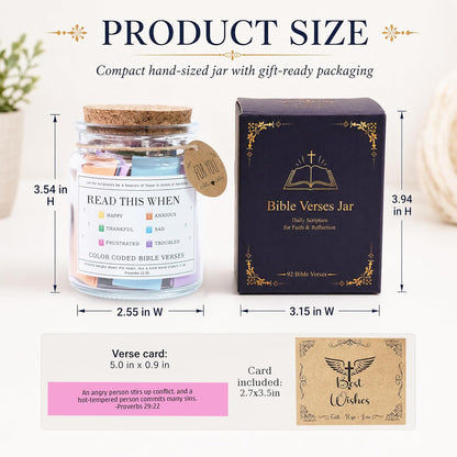 Read This When Bible Verses Jar – Birthday Gifts for Women, Christian Gifts for Women, Graduations Gift for Her, Fathers Day Gift