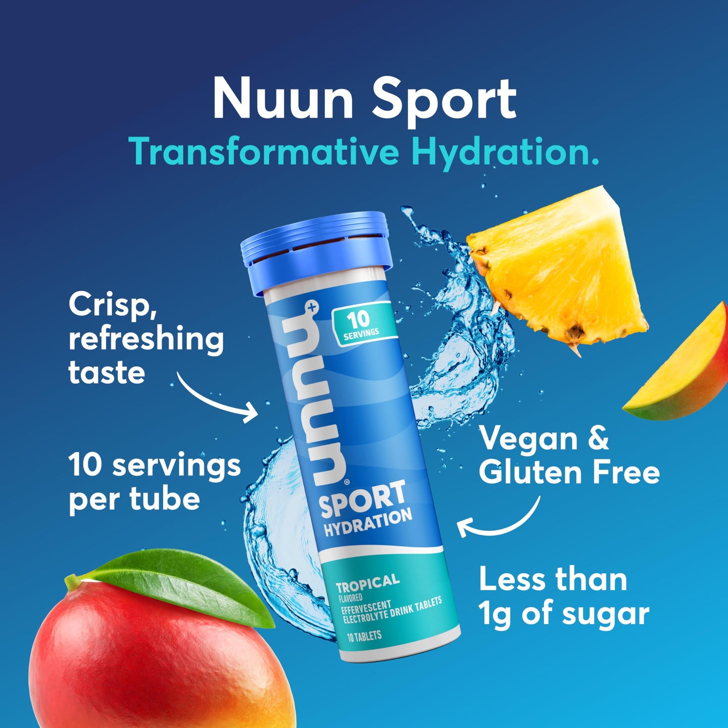 Nuun Sport Electrolyte Tablets with Magnesium, Calcium, Potassium, Chloride & Sodium, Gluten Free & Vegan, Mixed Flavors, 48 Pack (40 Servings Total)