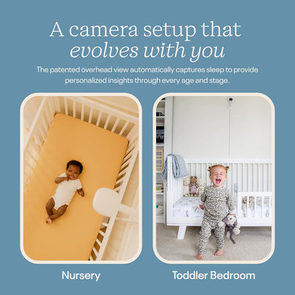 Nanit Nursery Bundle Smart Baby Monitor with Wall Mount – 1080p HD Wi-Fi Camera, Monitoring, Sleep Tracking, Two-Way Audio, Night Vision, Motion & Cry Notifications, White
