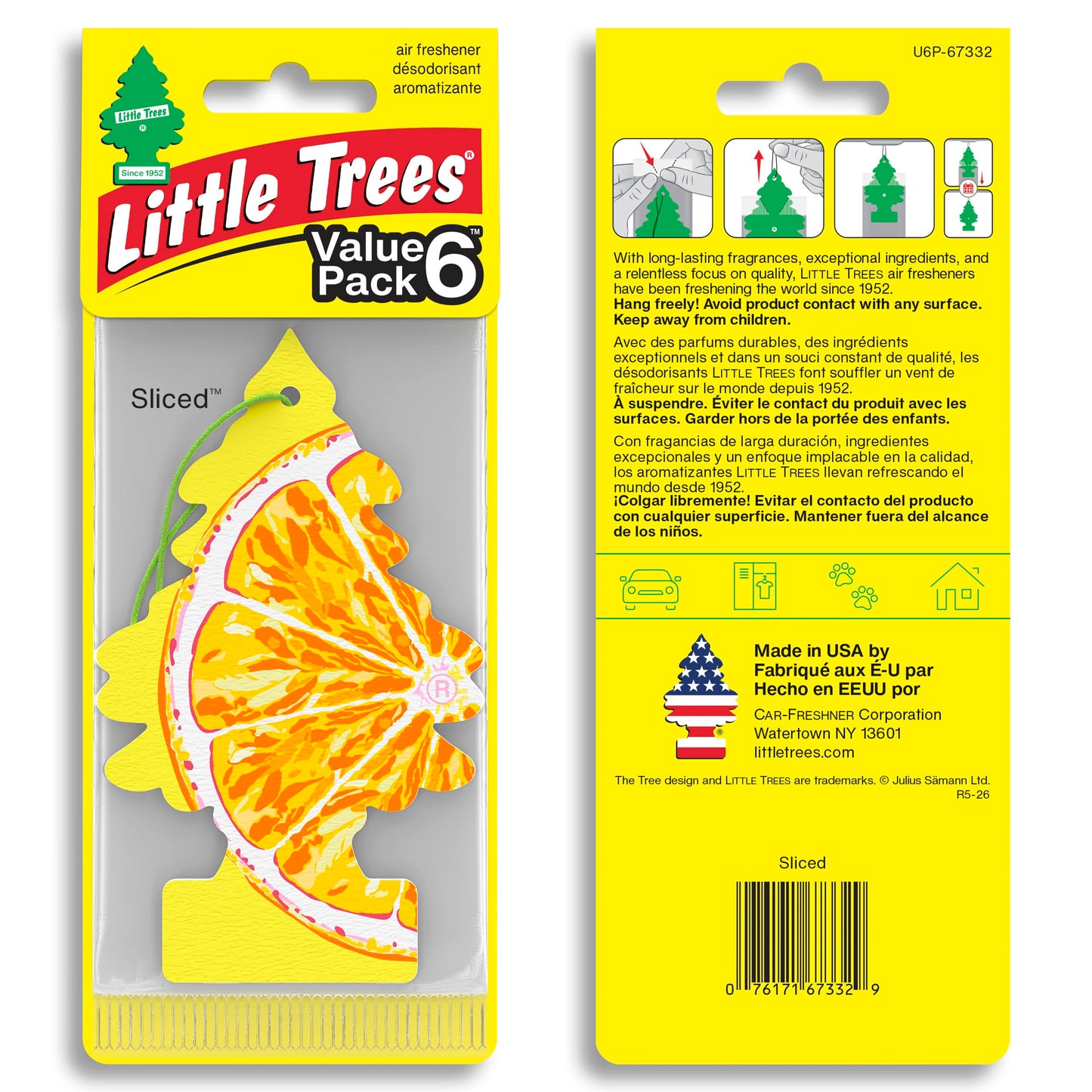 LITTLE TREES Car Air Freshener | Hanging Tree Provides Long Lasting Scent for Auto and Home | Black Ice, 24 Air Fresheners