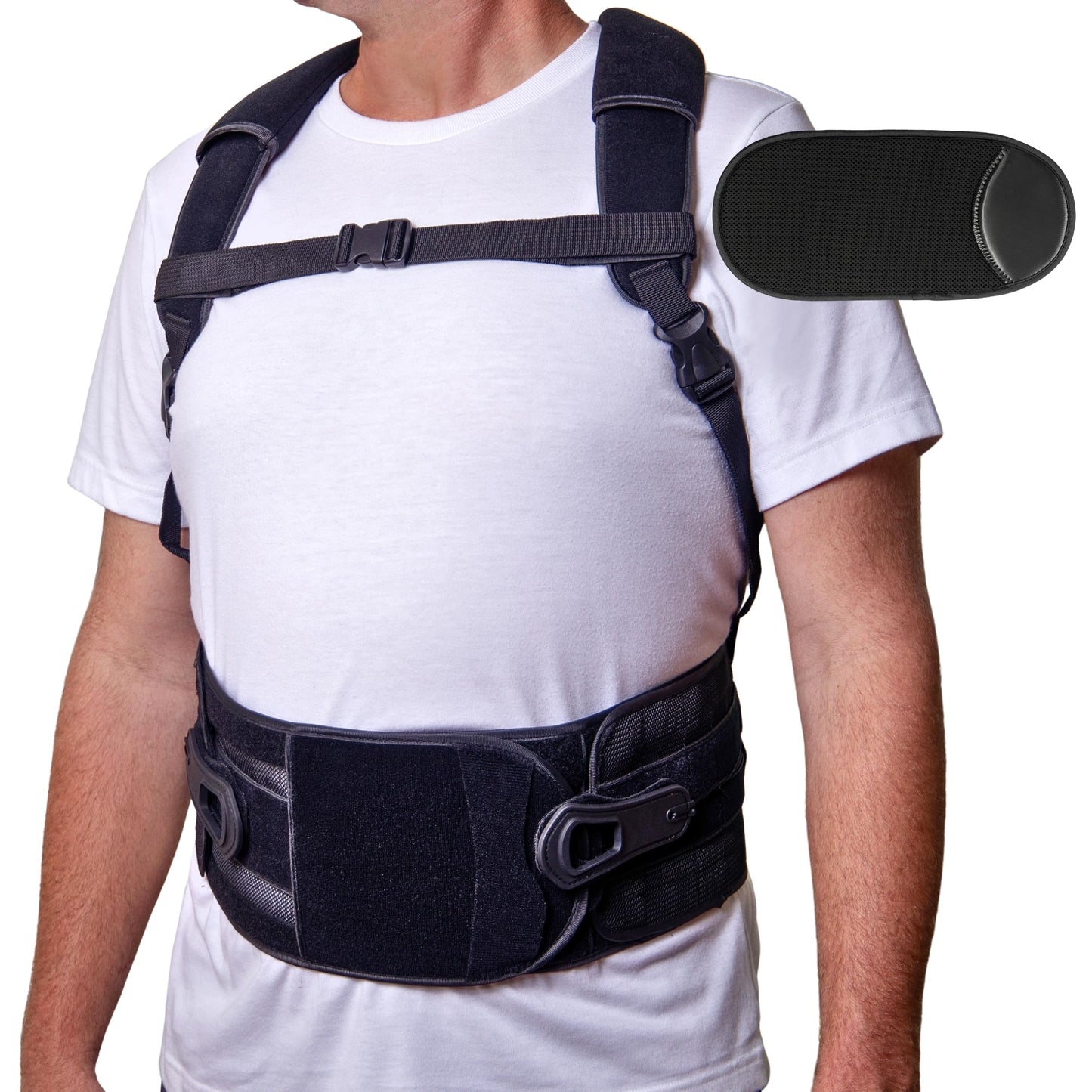 ComfortCore TLSO Back Brace - Thoracic Lumbar Spine Support for Kyphosis, Herniated Disc, Spinal Stenosis & Back Pain - Adjustable Posture Correction - L0456 L0457 (OSFM - UNIVERSAL)