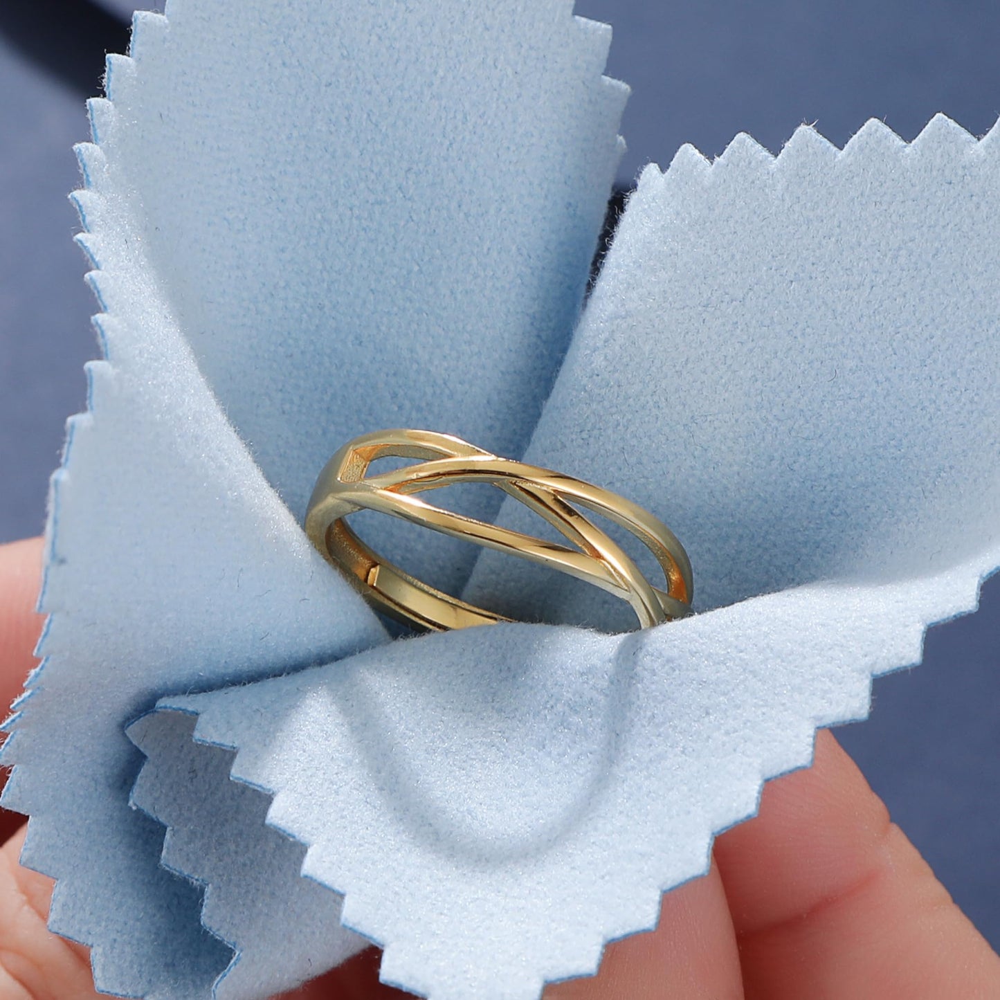 OOOPEL Sterlingsilber Verstellbarer Ring S925 Silberringe für Frauen Zirkonia Twist Liebesknoten Zarter Ring Silber Minimalistischer Offener Fingerring Silber Daumen Sterlingsilberring