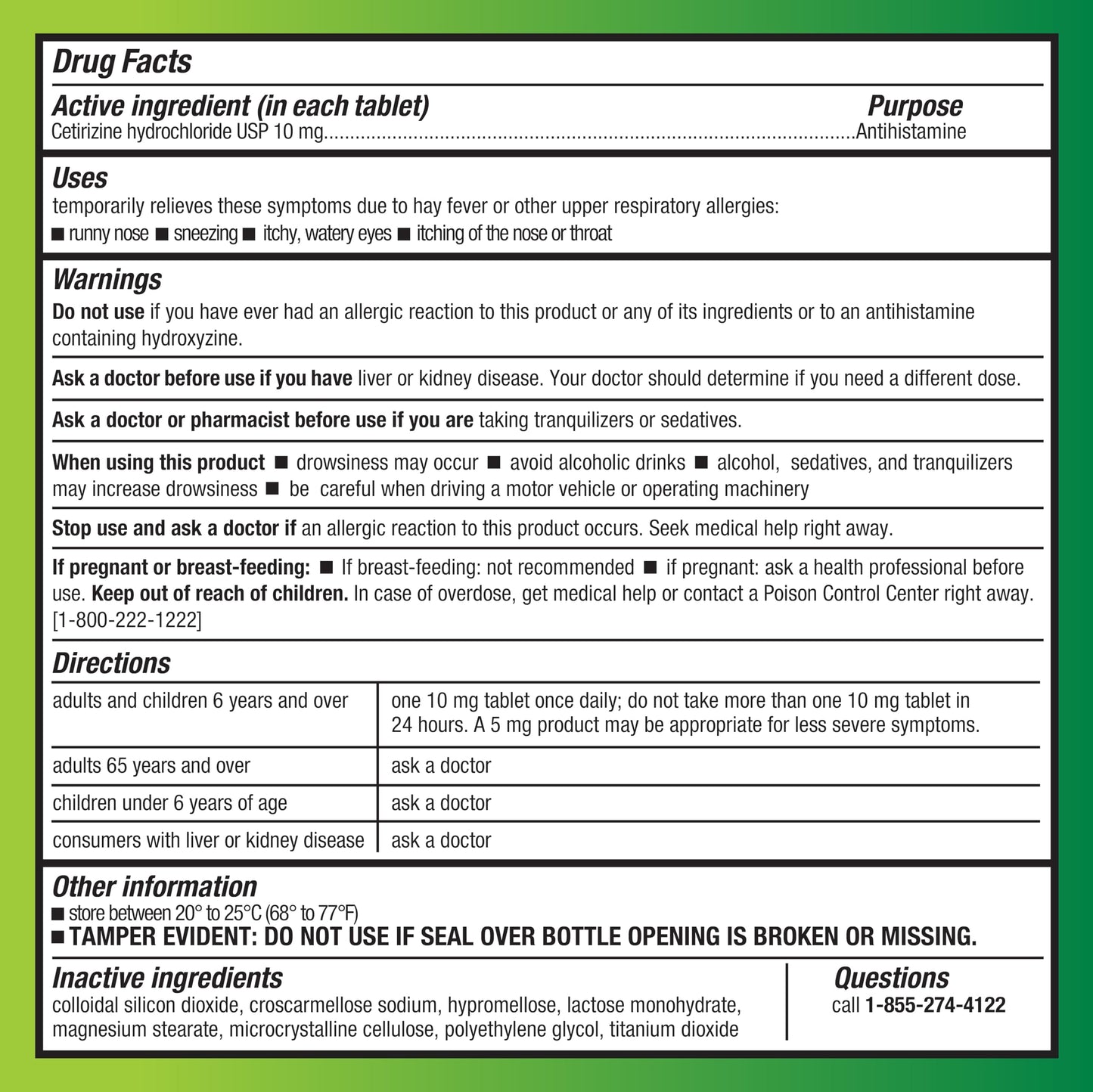 Amazon Basic Care All Day Allergy,Cetirizine Hydrochloride Tablets,10 mg,24-Hour Relief for Sneezing,Runny Nose,Itchy Eyes&Throat,Indoor&Outdoor Allergy Relief,30 Count (Packaging may vary)(Pack of 2)