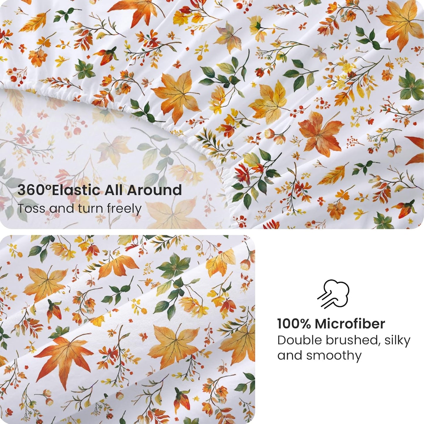 Viviland Floral Queen Sheet Set: Soft, Breathable, and Stylish Bedding