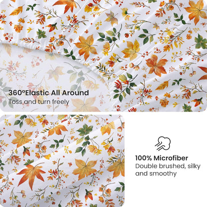 Viviland Floral Queen Sheet Set: Soft, Breathable, and Stylish Bedding