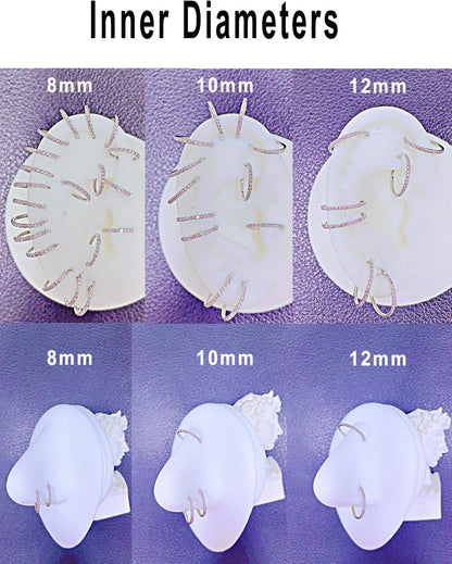 TDEBA Conch Piercing Schmuck, 316L Chirurgenstahl Segment Nasenring, CZ Knorpel Ohrringe, Lippenring, Segment Helix Rook Nahtloser Clicker Piercing Schmuck