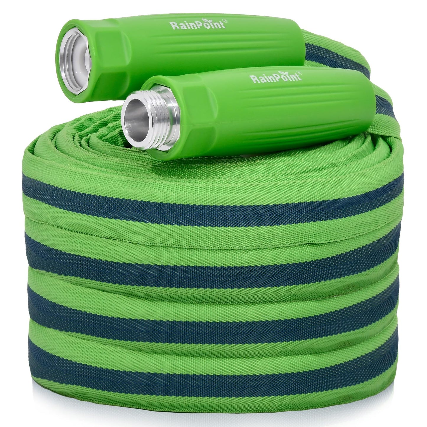 RAINPOINT Garden Hose 100FT, Up to 60% Lighter Non-Expanding Water Hose with TPE Inner Tube, Lightweight & Flexible Anti-Kink Hose, 800D Oxford Fabric, Weather-Resistant, 450PSI Burst, 3/4" Fittings