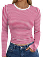 Trendy Queen Womens Long Sleeve T Shirts Fall Fashion Basic Y2K Tops 2026