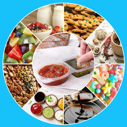 2 Pack Snackle Box –Air Tight Snack Containers with Divided, Lids&Handle –Clear Serving Tray for Fruits, Candy, Nuts –Portable for Travel, Parties, Daily Use (8 Containers Dishwasher Safe)