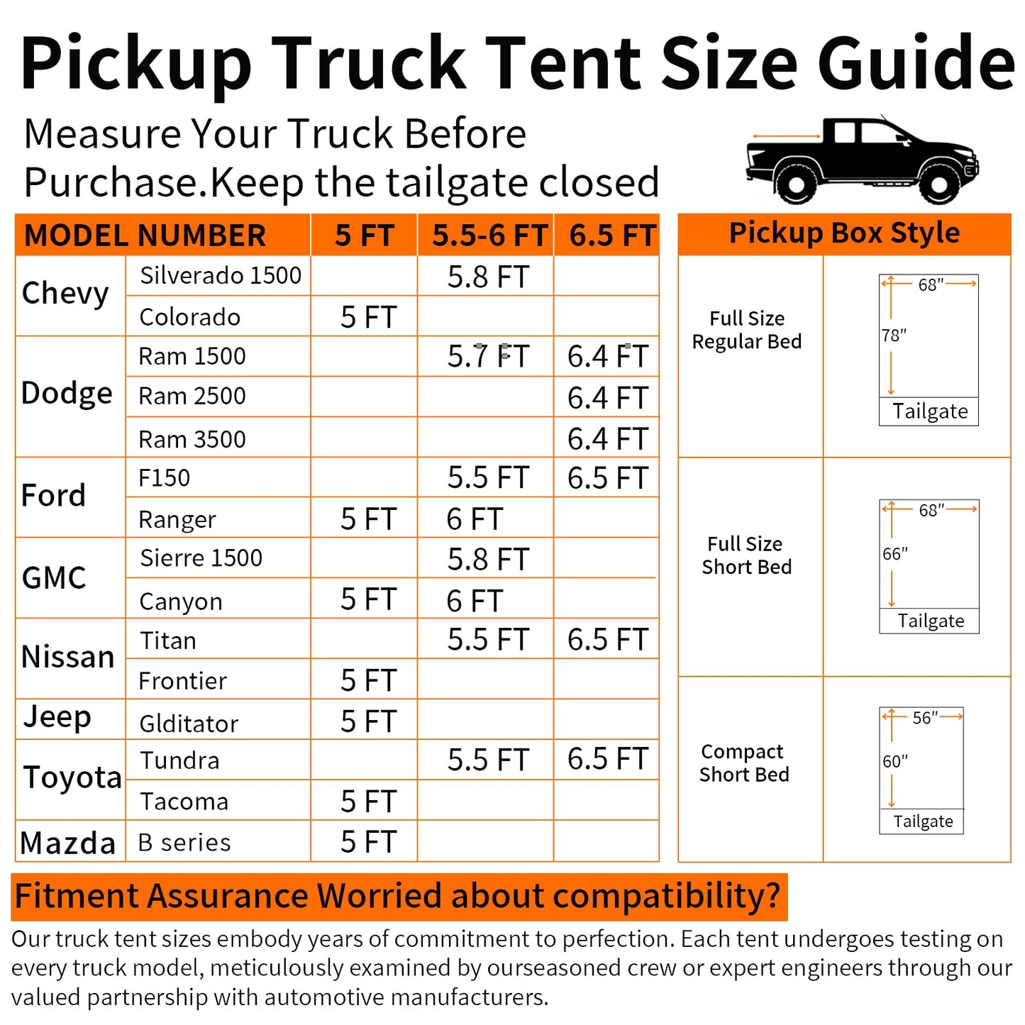 Truck Bed Tent 5.5-6ft: Easy Set Up Umburato Pickup Truck Tents for Camping, Waterproof PU3000mm Canopy for Truck Camper, Portable, Spacious for 2 Person Green