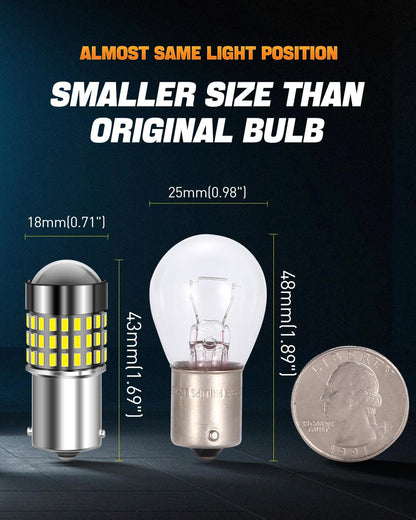 LUYED 3157 LED-Birnen Rückfahrlicht Xenon-Weiß 1800 Lumen Super Hell 78 SMD 3056 3156 3057 4157 LED-Birnen, Verwendet für Rückfahrlichter, Bremslichter, Rücklichter, Blinker, 2er-Pack