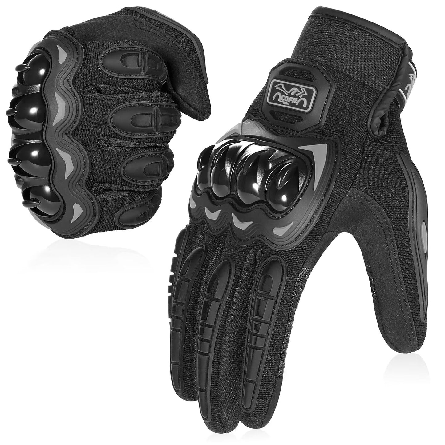 COFIT Motorradhandschuhe atmungsaktiv, Touchscreen Motorradhandschuhe Anti-Rutsch mit gutem Halt Harte Knöchel Protektion für Herren Damen Motocross, BMX ATV MTB Radfahren, Straßenrennen
