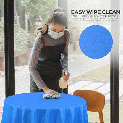 Utopia Kitchen Einweg-Tischdecke aus Kunststoff (12er Pack – 137x274 cm) Weiß Rechteckige Tischdecke Wasserdicht Schmutzabweisend Party-Tischdecke