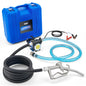 Orion Motor Tech Electric Fuel Transfer Pump with Auto-Shutoff, 3.2GPM Gas Can Pump, 51" Hose, USB-C & AA Battery (NO BATTERIES INCLUDED) Powered, 4 Adapters for Gasoline, Diesel, Kerosene, Blue