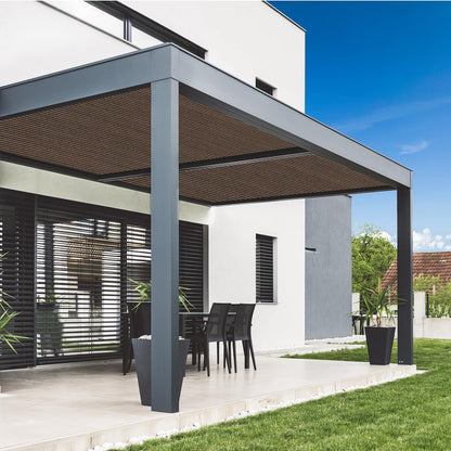 VICLLAX 90% Shade Fabric Sun Shade Cloth with Reinforced Grommets, Outdoor Sun Screen Fabric for Outdoor Patio Garden Pergola Cover Canopy 6x8 FT, Mocha