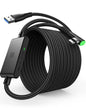 INIU VR Link Cable with Separate Charging Port, 16FT High Speed Data Transfer & Charging Cable, USB to USB C Charger Cord for Virtual Reality Headset, Meta Oculus Quest 3s 3 2 Pro, Pico 4 Steam PC VR