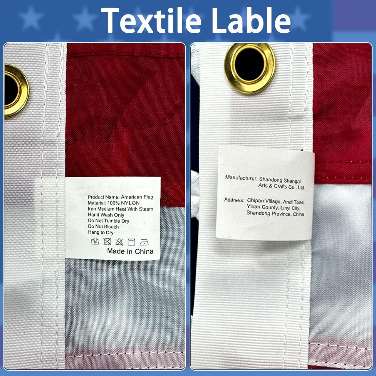 American Flag 8x12 ft: Long Lasting US Flag, Heavy Duty Nylon, Embroidered Stars, Sewn Stripes, Brass Grommets, UV Protection Perfect for Outdoors! USA Flag