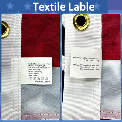 American Flag 8x12 ft: Long Lasting US Flag, Heavy Duty Nylon, Embroidered Stars, Sewn Stripes, Brass Grommets, UV Protection Perfect for Outdoors! USA Flag