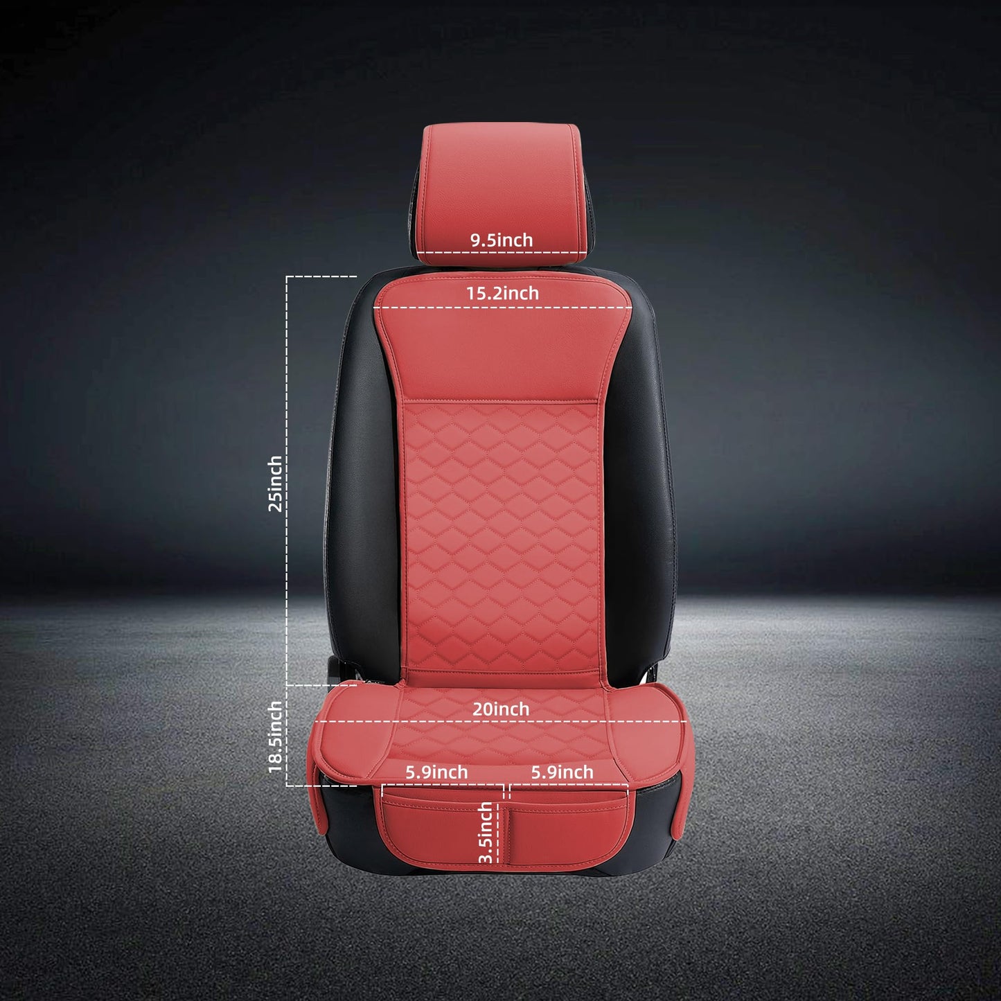 Elantrip 2PCs Front Car Seat Covers Leather Water Proof Seat Protector Universal fit for Most Cars SUVs and Trucks Black