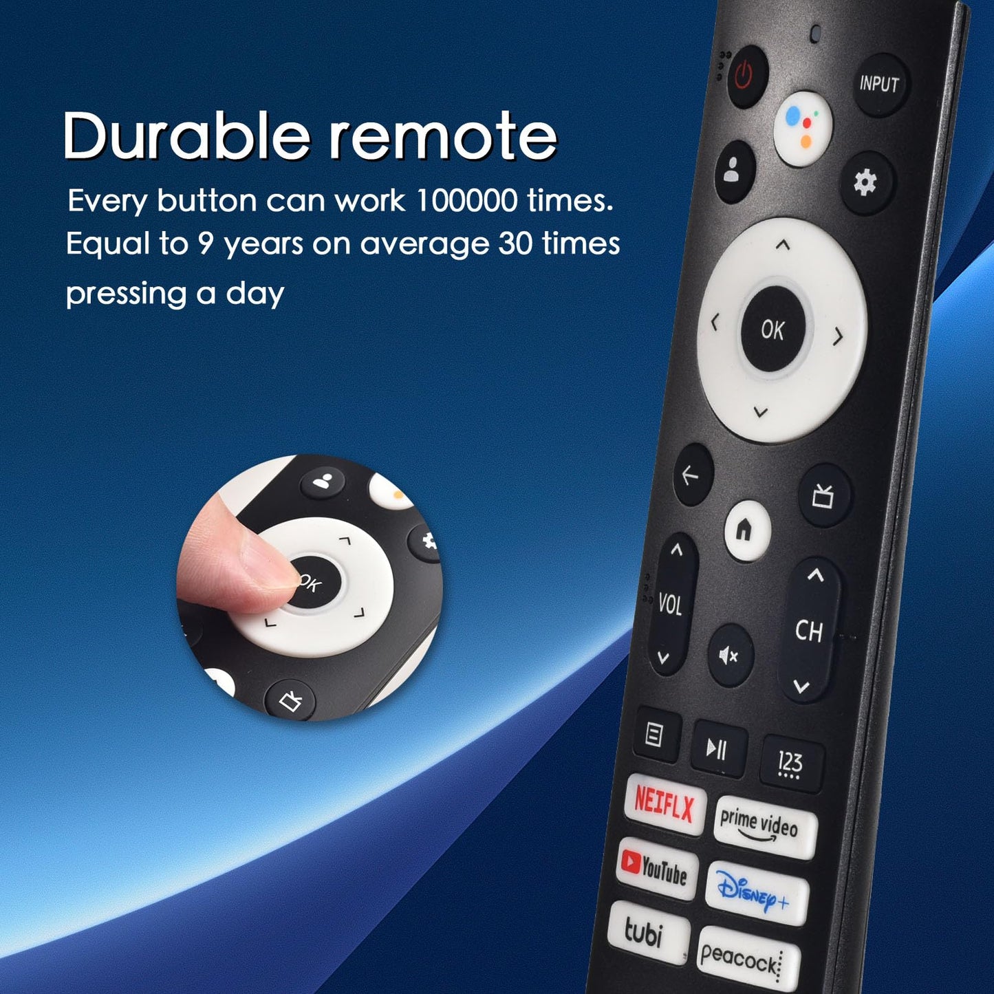 Replacement for Apple TV Remote,for Apple 4K/ Gen 1 2 3 4/ HD,A2169 A1842 A1625 A1427 A1469 A1378 A1218