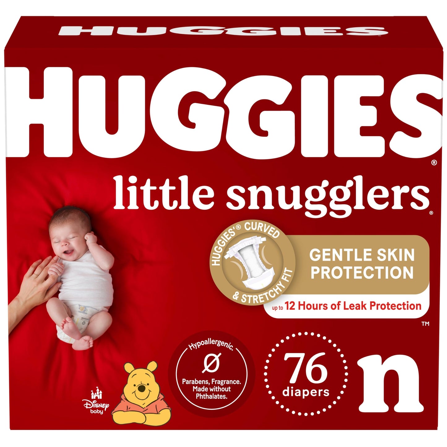 HUGGIES Newborn Diapers - HUGGIES Little Snugglers Disposable Baby Diapers, 84ct, Giga Pack