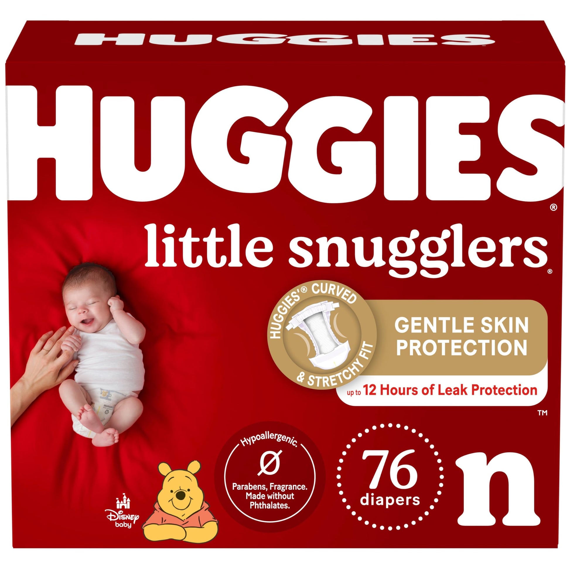 HUGGIES Newborn Diapers - HUGGIES Little Snugglers Disposable Baby Diapers, 84ct, Giga Pack