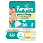Pampers Swaddlers Disposable Baby Diapers Size 1, One Month Supply (198 Count) with Sensitive Water Based Baby Wipes 6X Pop-Top Packs (336 Count)