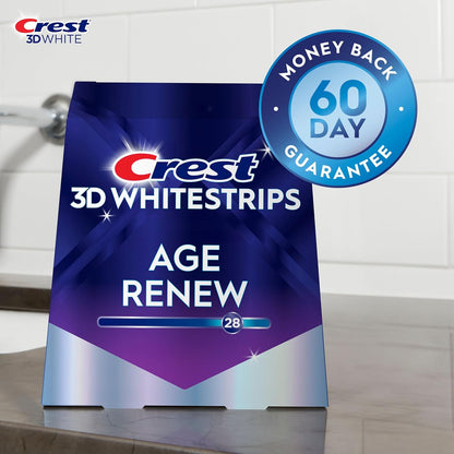 Crest 3D Whitestrips Age Renew Zahnaufhellungs-Kit für zu Hause, 21 Anwendungen, 28 Stufen weißere Zähne