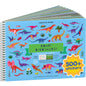 CUPKIN Animals Habitat 500+ Kids Sticker Book Toddler Airplane Travel Activity Coloring and Sticker Book, Road Trip Essentials, 12 Coloring Pages + 12 Scenes for Ages 2–8 Years