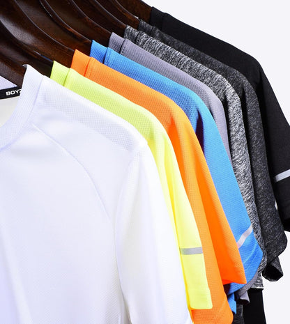 Boyzn 1er, 3er, 5er oder 7er Pack Herren-Trainings-Laufshirts, Dry Fit feuchtigkeitsableitendes T-Shirt, Gym Sport Kurzarm-T-Shirts