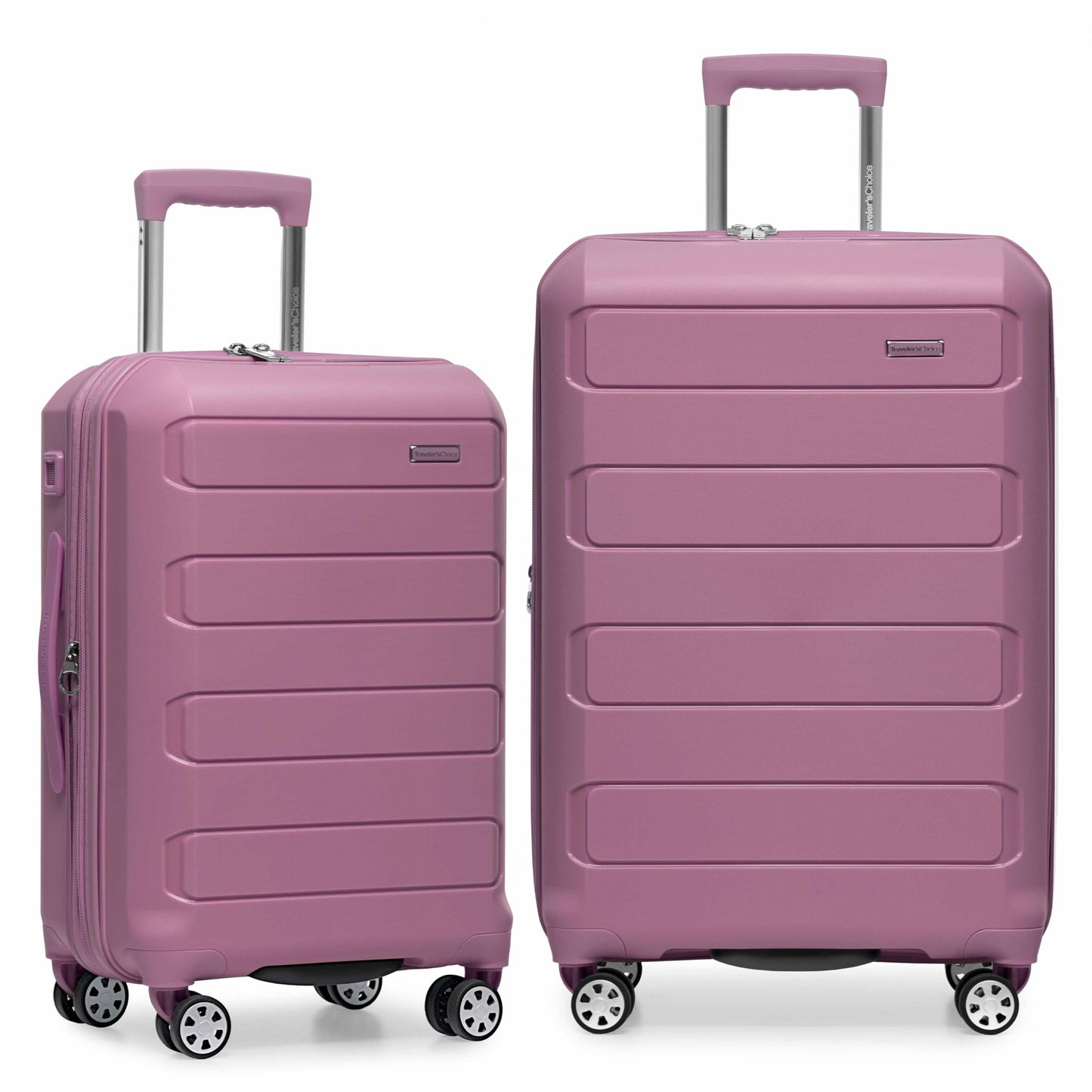 Traveler's Choice Pagosa Hardshell Expandable Luggage with Spinner Wheels, Slate Blue, 3-Piece Set (22/27/30)