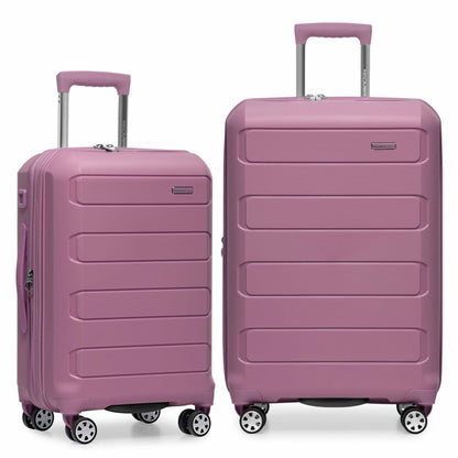 Traveler's Choice Pagosa Hardshell Expandable Luggage with Spinner Wheels, Slate Blue, 3-Piece Set (22/27/30)