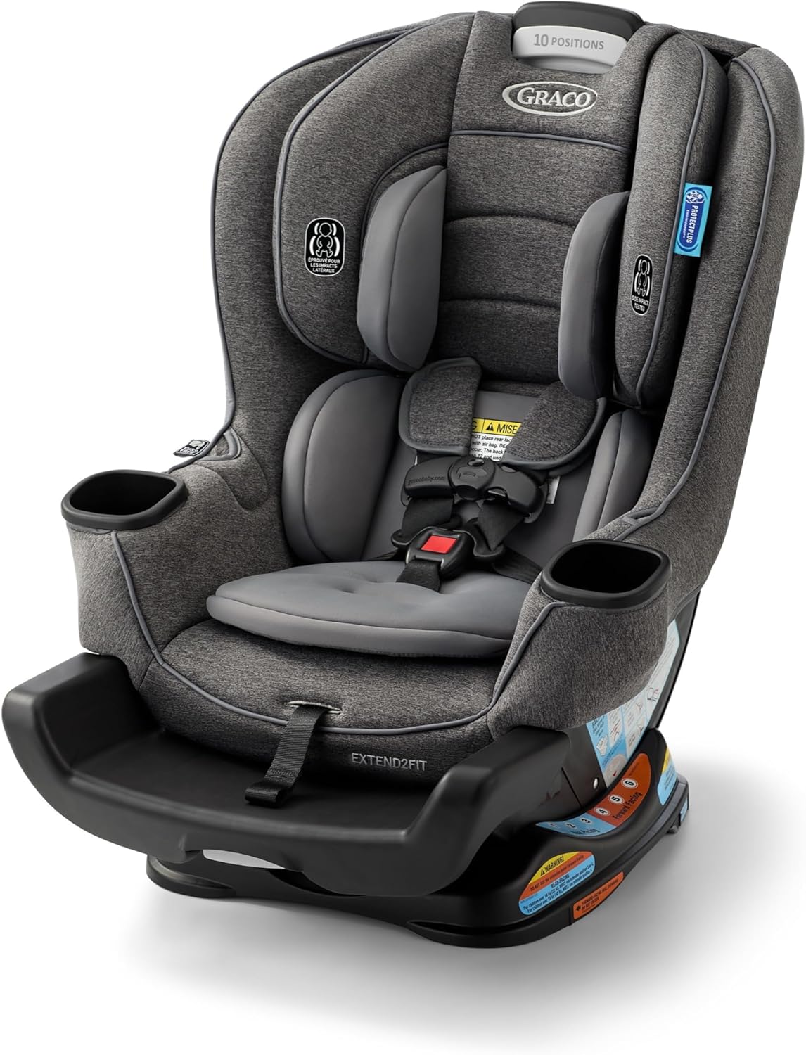 Graco Extend2Fit Kindersitz, 2-in-1 vorwärts- und rückwärtsgerichteter Babysitz, 1,8-30 kg (4-65 lb), Carter