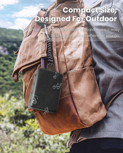 Portable Bluetooth Speaker with Lights, Powerful Crystal Clear Sound, IPX5 Waterproof, All Day Playtime, AUX&TF-Card Input, Bluetooth 5.3, TWS Paring, Small Wireless Speaker for Outdoor, Gift Ideas